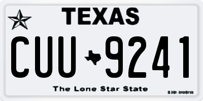 TX license plate CUU9241