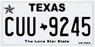 TX license plate CUU9245