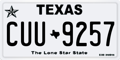 TX license plate CUU9257