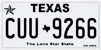 TX license plate CUU9266