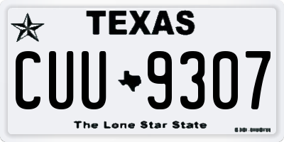 TX license plate CUU9307