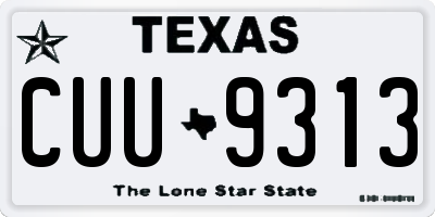 TX license plate CUU9313