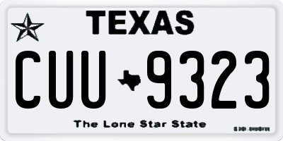 TX license plate CUU9323