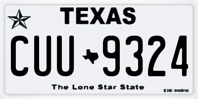 TX license plate CUU9324