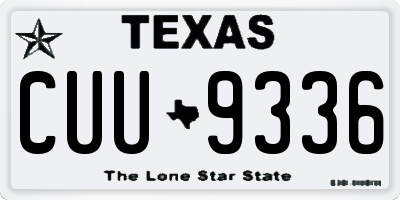 TX license plate CUU9336