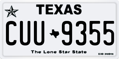 TX license plate CUU9355