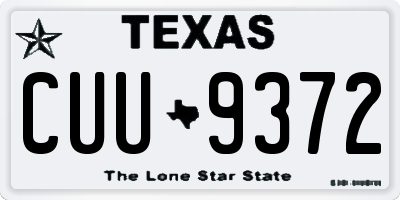 TX license plate CUU9372