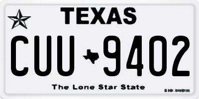TX license plate CUU9402