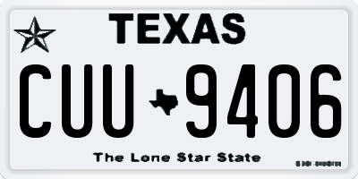 TX license plate CUU9406