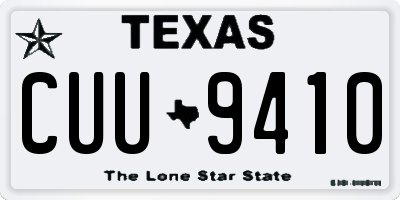 TX license plate CUU9410