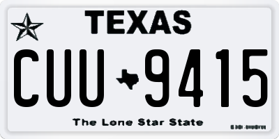 TX license plate CUU9415