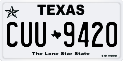 TX license plate CUU9420