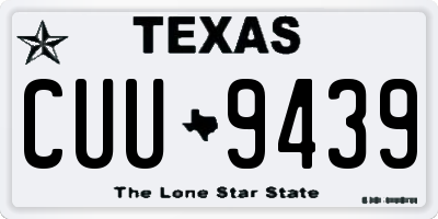 TX license plate CUU9439