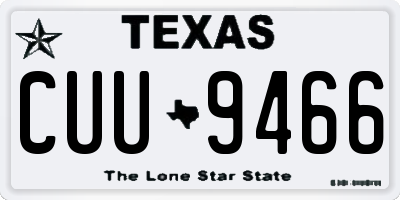 TX license plate CUU9466