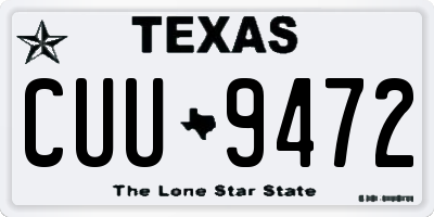 TX license plate CUU9472