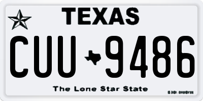 TX license plate CUU9486