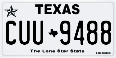 TX license plate CUU9488