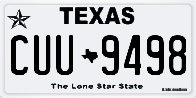 TX license plate CUU9498
