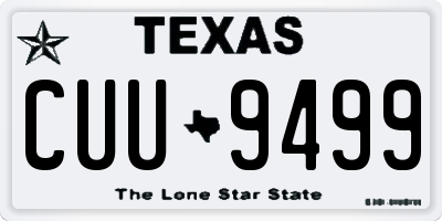 TX license plate CUU9499