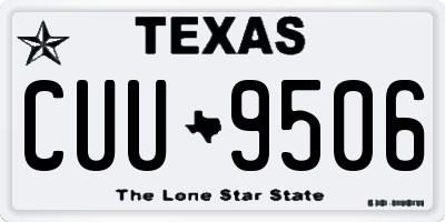 TX license plate CUU9506