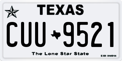 TX license plate CUU9521