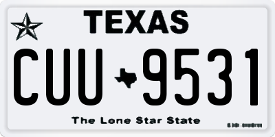 TX license plate CUU9531