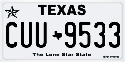 TX license plate CUU9533