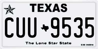 TX license plate CUU9535