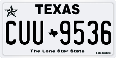 TX license plate CUU9536