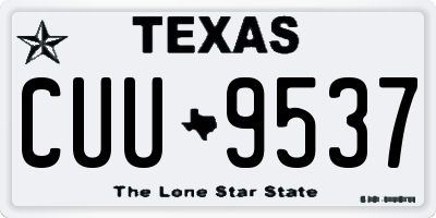 TX license plate CUU9537
