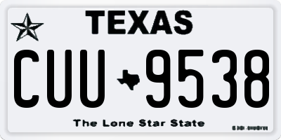 TX license plate CUU9538