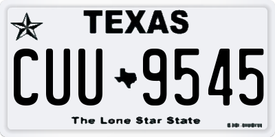 TX license plate CUU9545