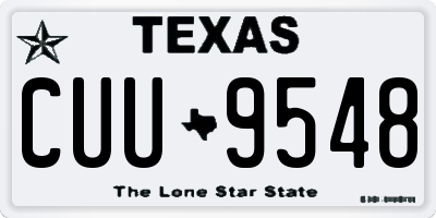 TX license plate CUU9548