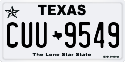 TX license plate CUU9549