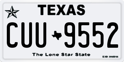 TX license plate CUU9552