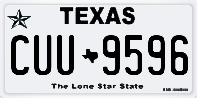 TX license plate CUU9596