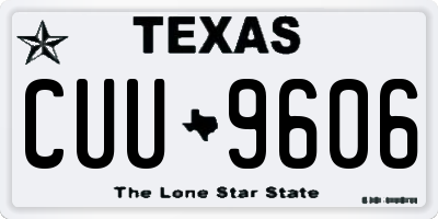 TX license plate CUU9606