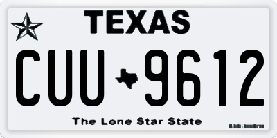 TX license plate CUU9612