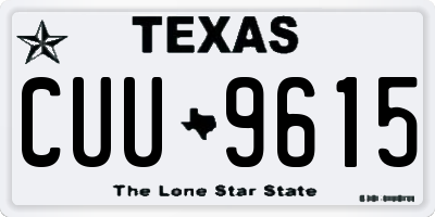 TX license plate CUU9615