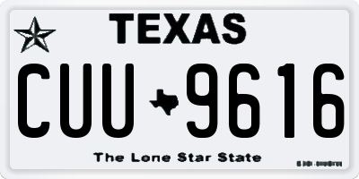 TX license plate CUU9616