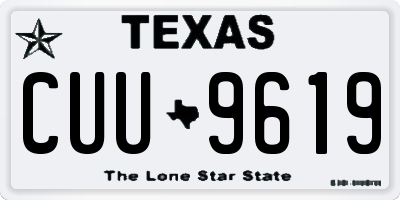 TX license plate CUU9619