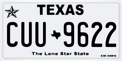 TX license plate CUU9622