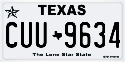 TX license plate CUU9634