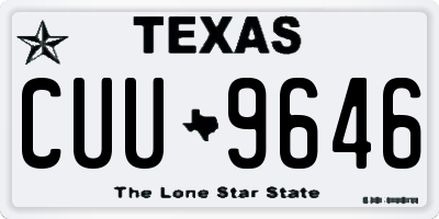 TX license plate CUU9646