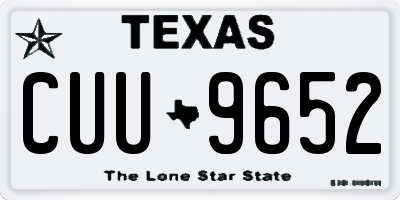 TX license plate CUU9652