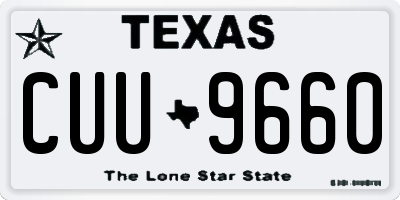 TX license plate CUU9660