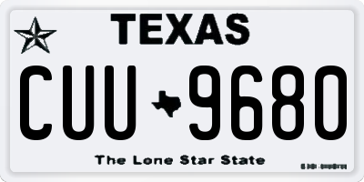 TX license plate CUU9680