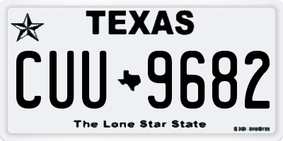 TX license plate CUU9682