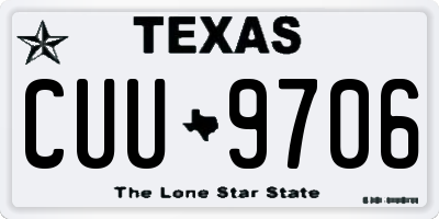 TX license plate CUU9706