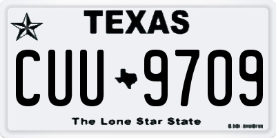 TX license plate CUU9709